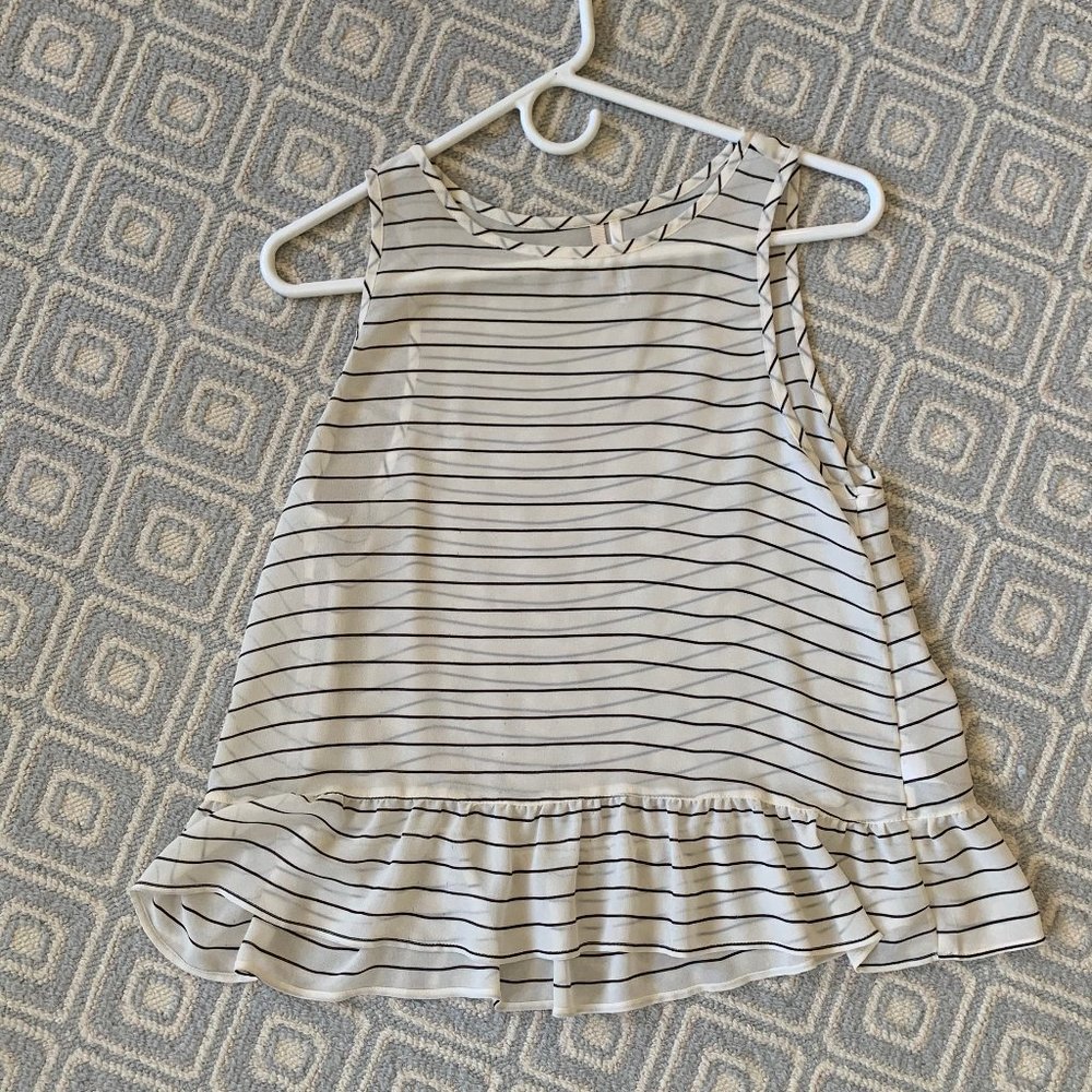 Sheer peplum blouse